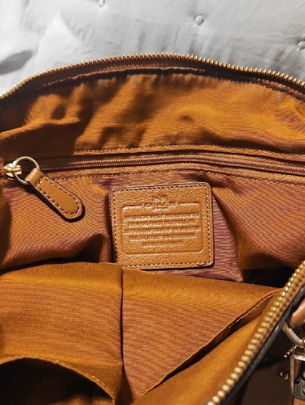 Coach Brown Pebbled Leather Crossbody/Handbag - Picture 9 of 11